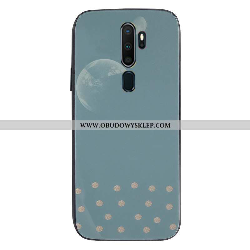 Etui Oppo A9 2020 Szkło Futerał Ochraniacz, Oppo A9 2020 Trendy Niebieska