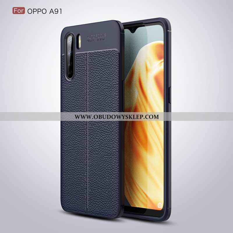 Etui Oppo A91 Silikonowe All Inclusive Czarny, Futerał Oppo A91 Miękki Anti-fall Czarna