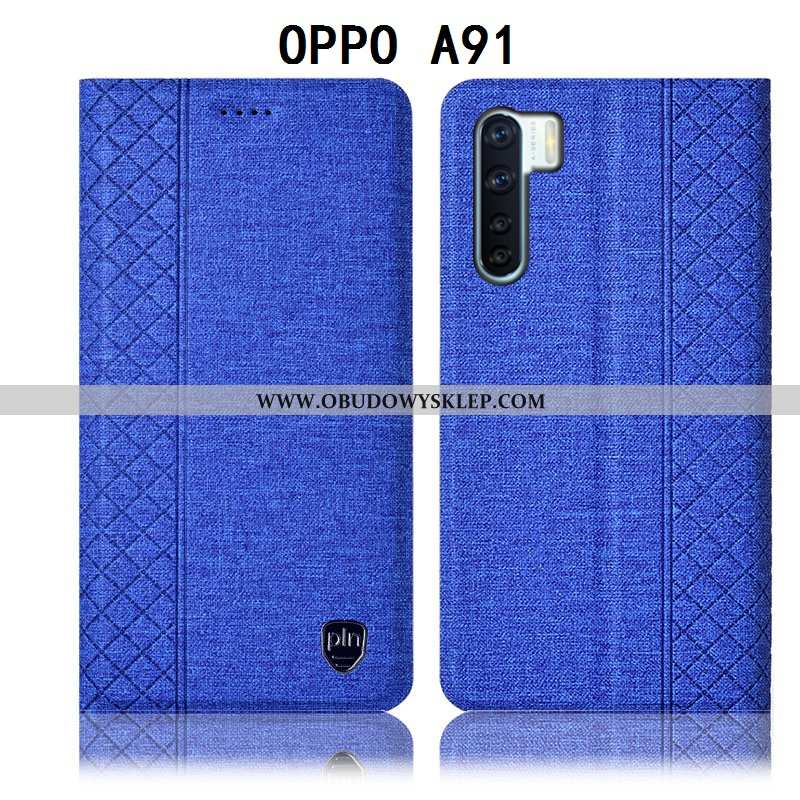 Etui Oppo A91 Skórzane Futerał Anti-fall, Oppo A91 Ochraniacz Telefon Komórkowy Czarna