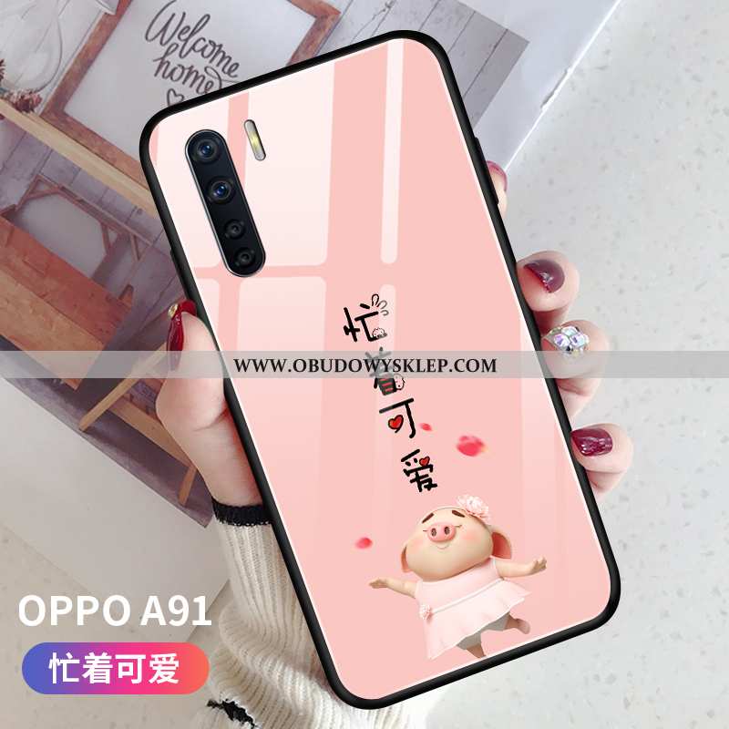 Etui Oppo A91 Super Silikonowe Anti-fall, Futerał Oppo A91 Cienkie Trendy Rozowa