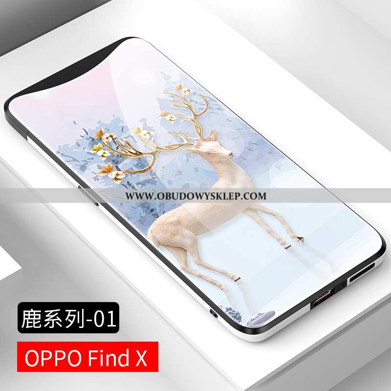 Etui Oppo Find X Moda All Inclusive Lekkie, Futerał Oppo Find X Osobowość Kreatywne Niebieska