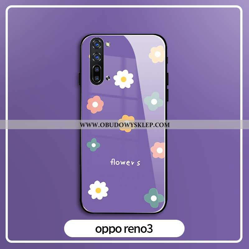 Etui Oppo Reno 3 Kreatywne Futerał Telefon Komórkowy, Oppo Reno 3 Silikonowe Wiatr Fioletowy