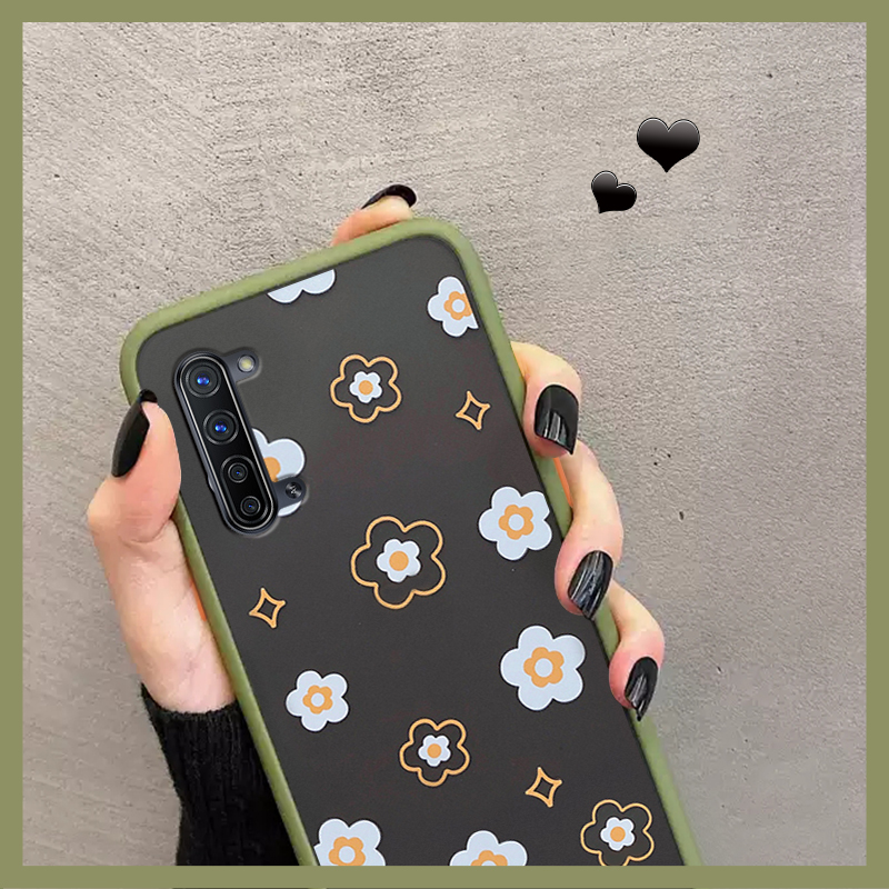 Etui Oppo Reno 3 Kreatywne Kwiaty Zielony, Futerał Oppo Reno 3 Trendy Ochraniacz Zielone