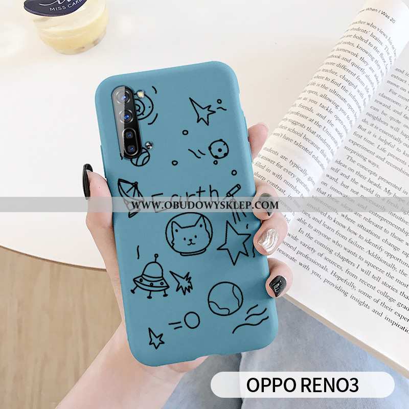 Etui Oppo Reno 3 Ochraniacz Kreatywne All Inclusive, Futerał Oppo Reno 3 Osobowość Silikonowe Zielon