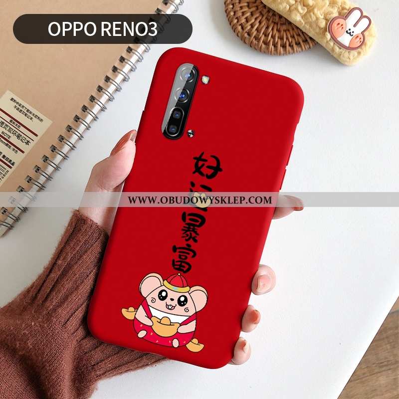 Etui Oppo Reno 3 Osobowość Czerwony Telefon Komórkowy, Futerał Oppo Reno 3 Kreatywne Czerwony Netto 