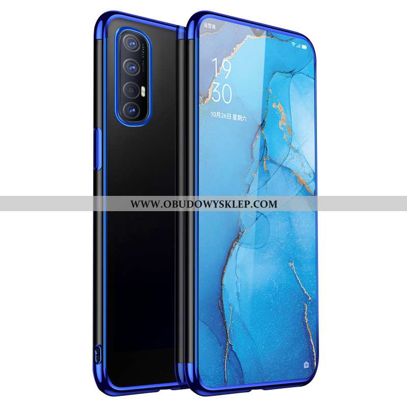 Etui Oppo Reno 3 Pro Ochraniacz Futerał Silikonowe, Oppo Reno 3 Pro Przezroczysty Anti-fall Niebiesk