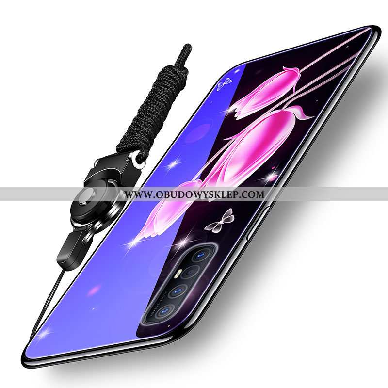 Etui Oppo Reno 3 Pro Ochraniacz Telefon Komórkowy Miękki, Futerał Oppo Reno 3 Pro Szkło Purpurowy Fi