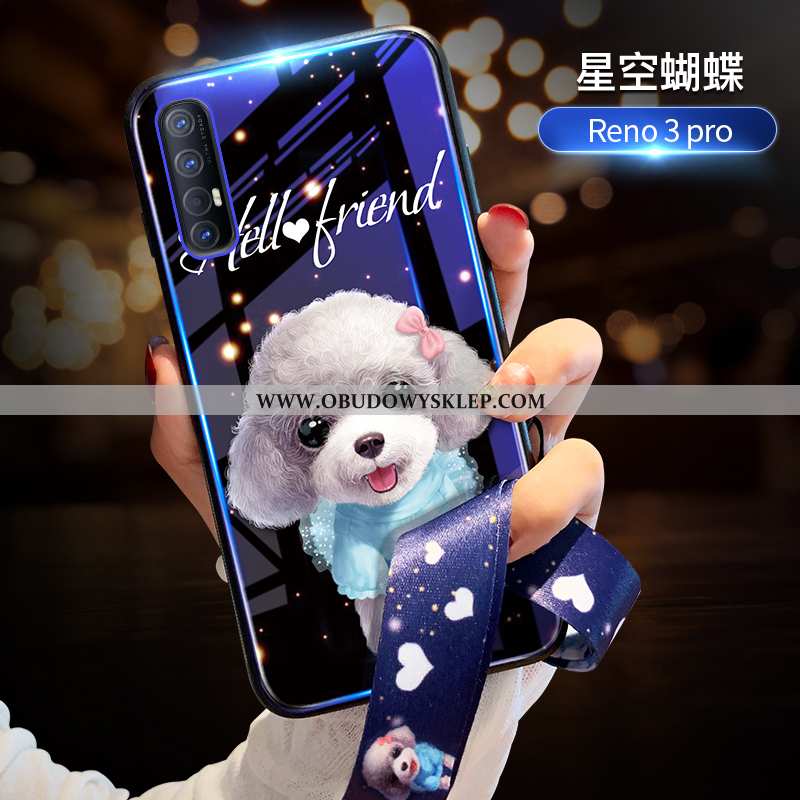 Etui Oppo Reno 3 Pro Piękny Niebieski Miękki, Futerał Oppo Reno 3 Pro Trendy Silikonowe Niebieska