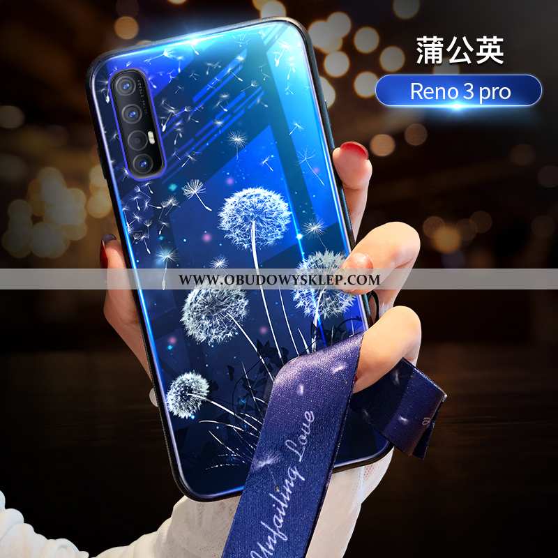 Etui Oppo Reno 3 Pro Piękny Niebieski Miękki, Futerał Oppo Reno 3 Pro Trendy Silikonowe Niebieska