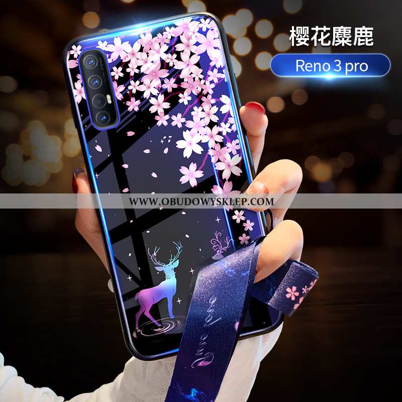 Etui Oppo Reno 3 Pro Piękny Niebieski Miękki, Futerał Oppo Reno 3 Pro Trendy Silikonowe Niebieska