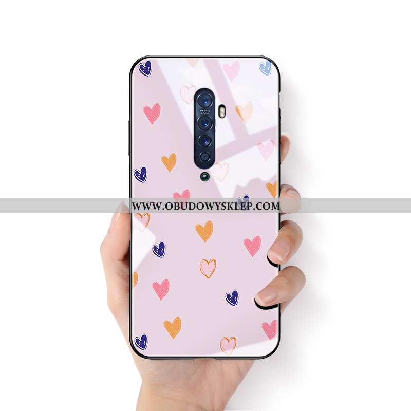 Etui Oppo Reno2 Ochraniacz Cienkie Osobowość, Futerał Oppo Reno2 Szkło Miękki Rozowa