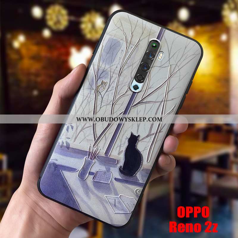 Etui Oppo Reno2 Z Miękki Cienkie Niebieski, Futerał Oppo Reno2 Z Silikonowe Telefon Komórkowy Niebie