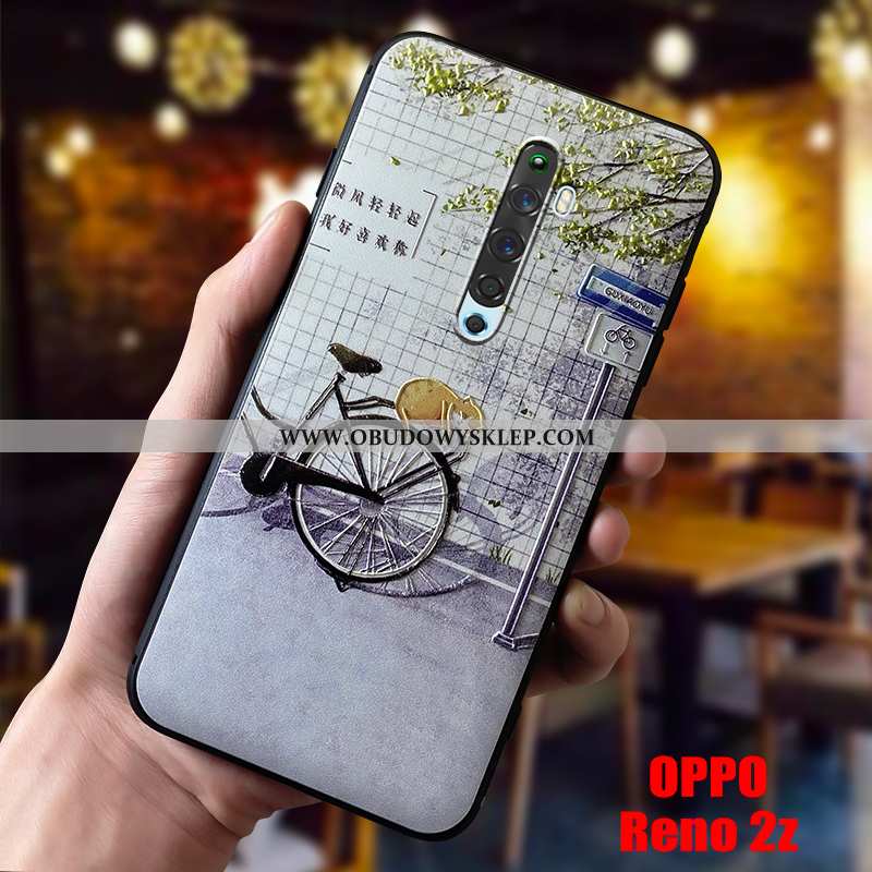 Etui Oppo Reno2 Z Miękki Cienkie Niebieski, Futerał Oppo Reno2 Z Silikonowe Telefon Komórkowy Niebie