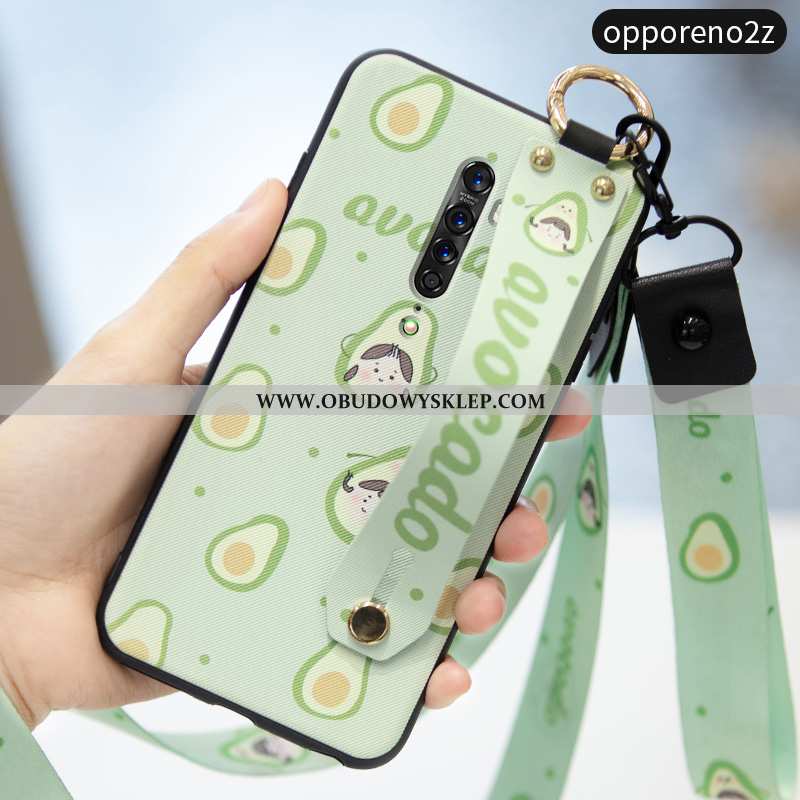 Etui Oppo Reno2 Z Ochraniacz Futerał, Futerał Oppo Reno2 Z Nubuku Świeży Zielone