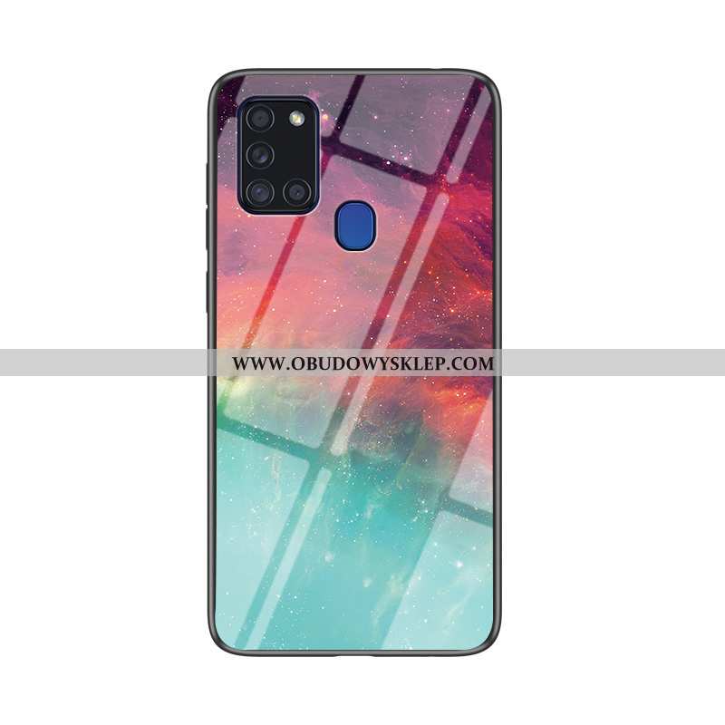 Etui Samsung Galaxy A21s Szkło Miękki Futerał, Futerał Samsung Galaxy A21s Trendy Gwiazda Granatowy