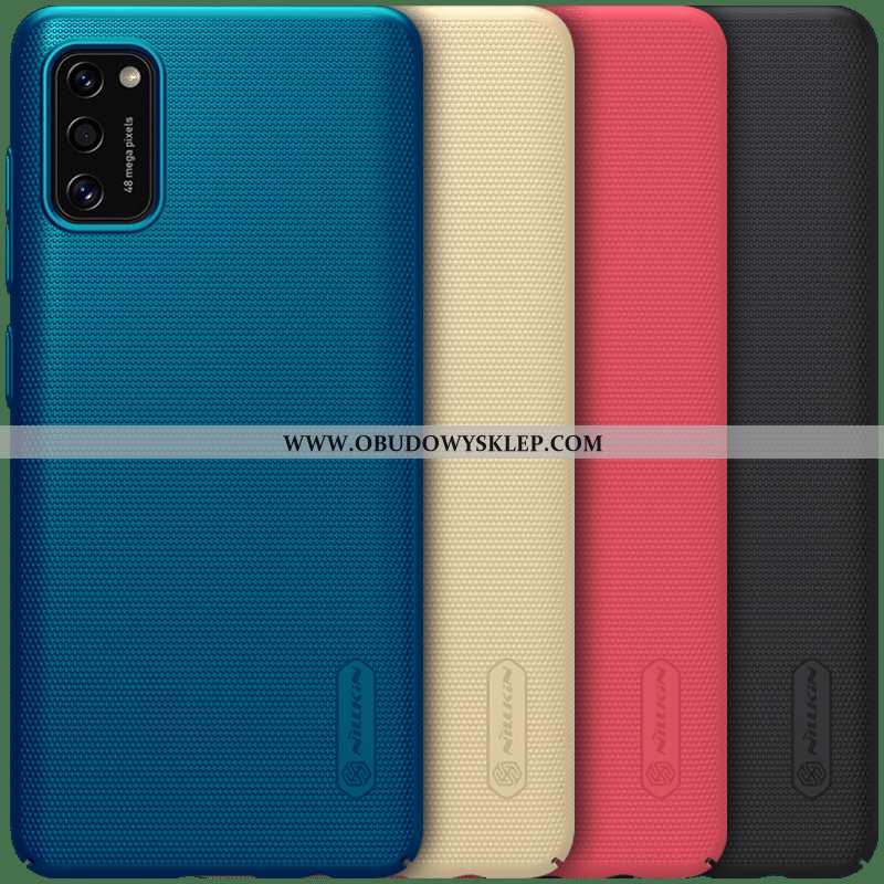 Etui Samsung Galaxy A41 Nubuku Lekkie Anti-fall, Futerał Samsung Galaxy A41 Cienkie Niebieska