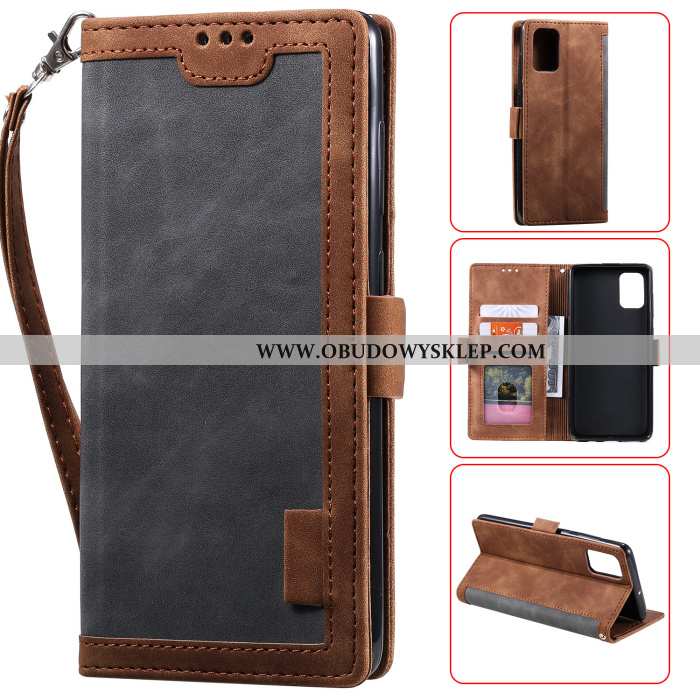 Etui Samsung Galaxy A41 Vintage Zielony Klapa, Futerał Samsung Galaxy A41 Skórzane Telefon Komórkowy