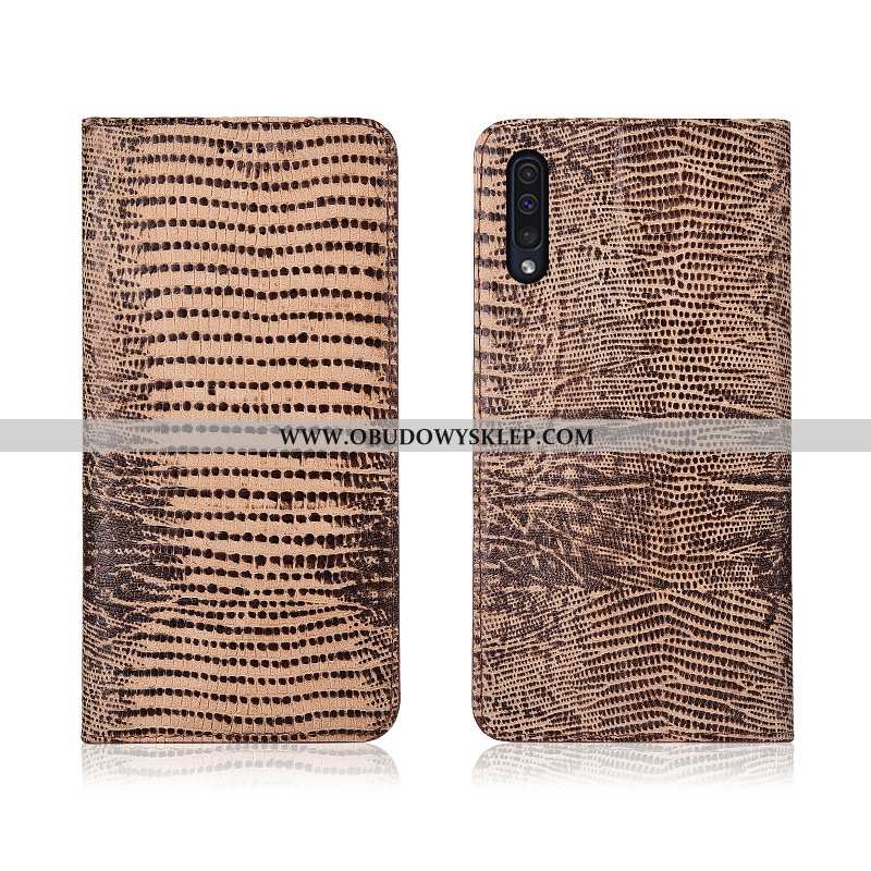 Etui Samsung Galaxy A50 Miękki Khaki Nubuku, Futerał Samsung Galaxy A50 Silikonowe All Inclusive