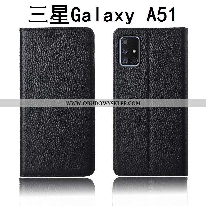 Etui Samsung Galaxy A51 Nubuku Anti-fall Ochraniacz, Futerał Samsung Galaxy A51 Prawdziwa Skóra Nowy