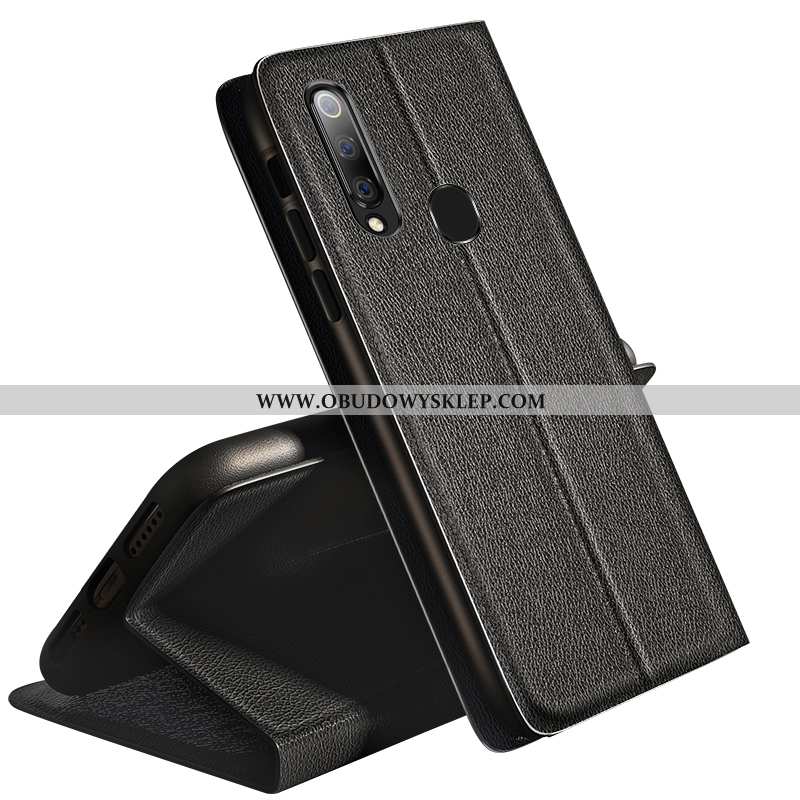 Etui Samsung Galaxy A60 Skórzane Wysoki Koniec Czarny, Futerał Samsung Galaxy A60 Osobowość Obudowa 