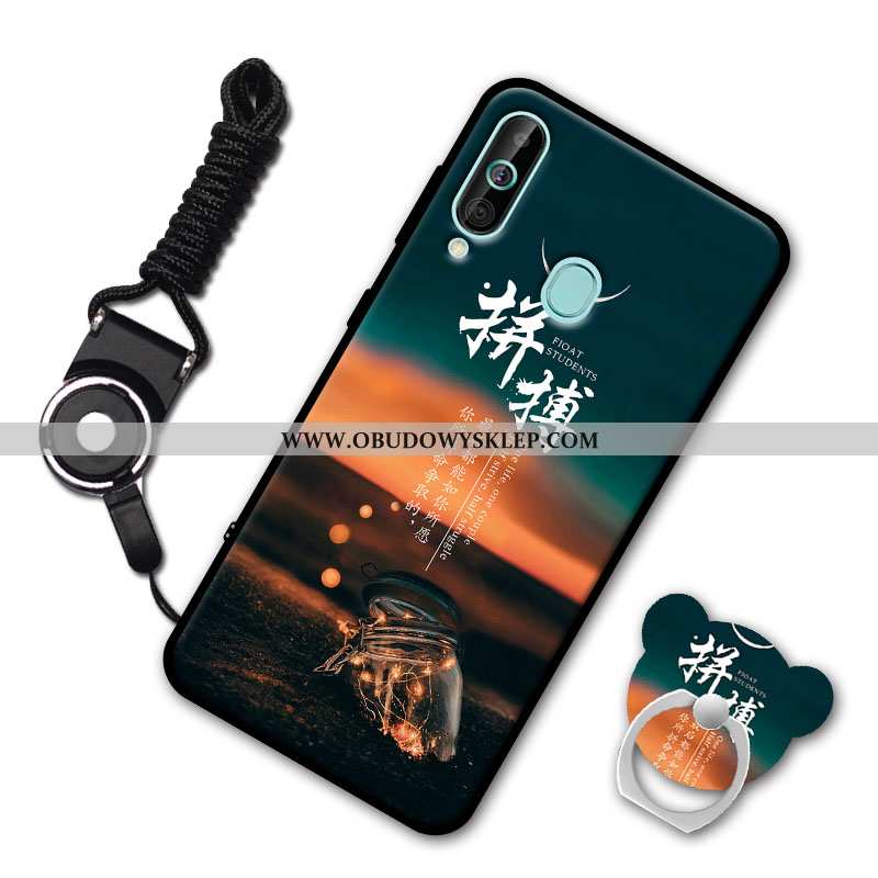 Etui Samsung Galaxy A60 Wiszące Ozdoby Biały Silikonowe, Futerał Samsung Galaxy A60 Miękki Biała