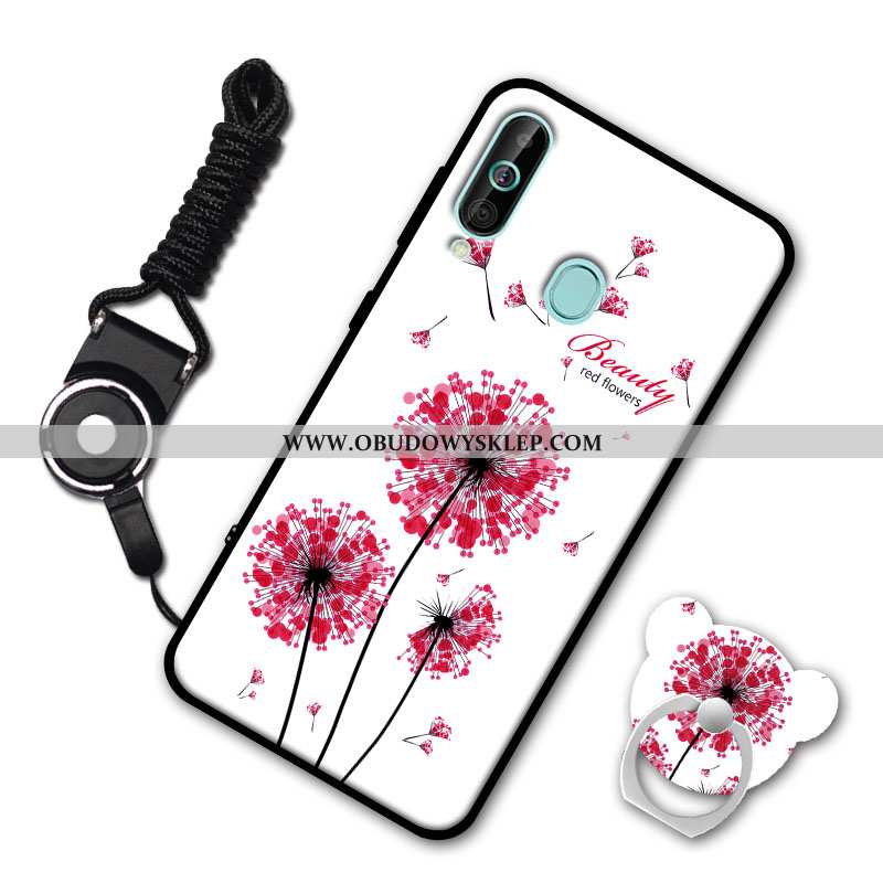 Etui Samsung Galaxy A60 Wiszące Ozdoby Biały Silikonowe, Futerał Samsung Galaxy A60 Miękki Biała