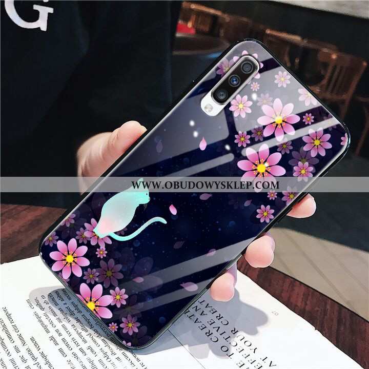 Etui Samsung Galaxy A70 Kreatywne Moda Czarny, Futerał Samsung Galaxy A70 Miękki Anti-fall Czarna