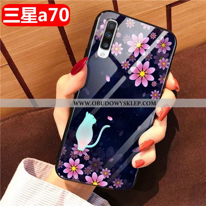 Etui Samsung Galaxy A70 Kreatywne Moda Czarny, Futerał Samsung Galaxy A70 Miękki Anti-fall Czarna