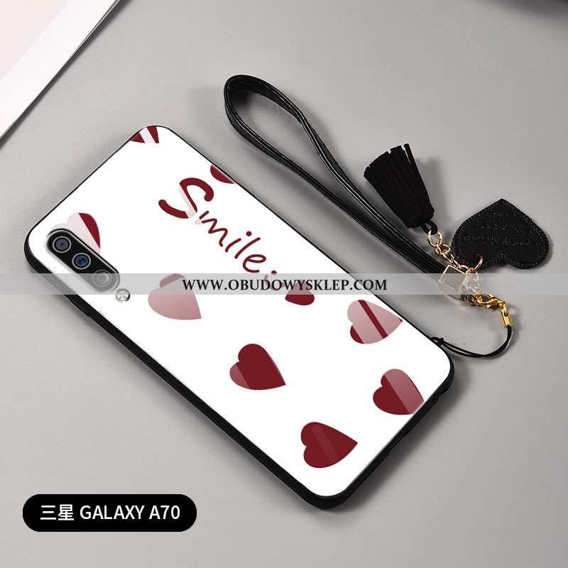 Etui Samsung Galaxy A70 Trendy Czerwony Trudno, Futerał Samsung Galaxy A70 Super Anti-fall Czerwona