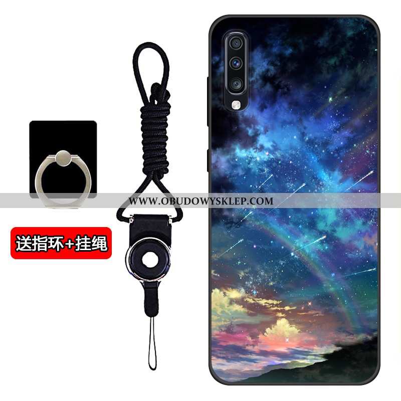 Etui Samsung Galaxy A70s Silikonowe Czarny, Futerał Samsung Galaxy A70s Ochraniacz Gwiazda Czarna