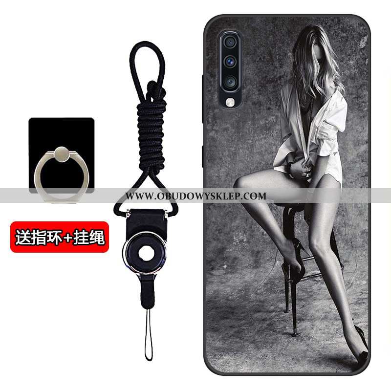 Etui Samsung Galaxy A70s Silikonowe Czarny, Futerał Samsung Galaxy A70s Ochraniacz Gwiazda Czarna