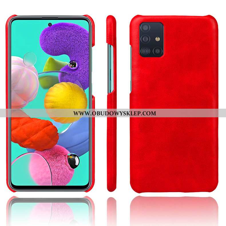 Etui Samsung Galaxy A71 Ochraniacz Trudno Etui, Futerał Samsung Galaxy A71 Nubuku Anti-fall Granatow