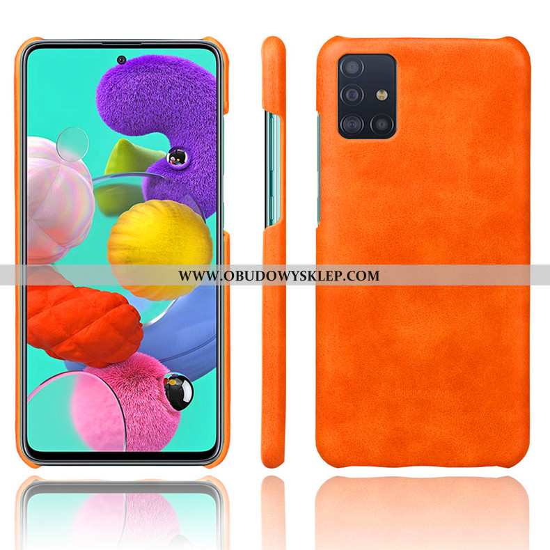 Etui Samsung Galaxy A71 Ochraniacz Trudno Etui, Futerał Samsung Galaxy A71 Nubuku Anti-fall Granatow