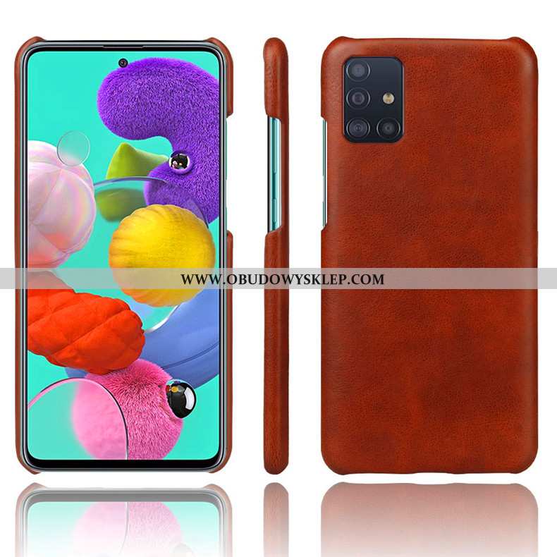 Etui Samsung Galaxy A71 Ochraniacz Trudno Etui, Futerał Samsung Galaxy A71 Nubuku Anti-fall Granatow