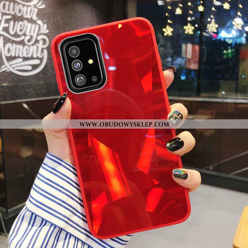 Etui Samsung Galaxy A71 Silikonowe Czerwony Netto Etui, Futerał Samsung Galaxy A71 Ochraniacz Dekomp