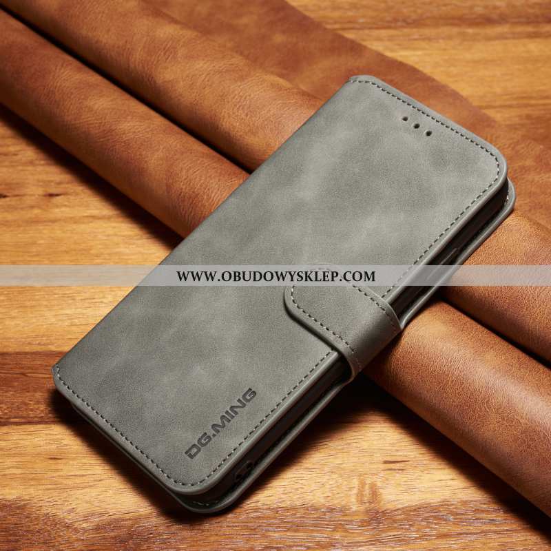 Etui Samsung Galaxy A71 Skórzane Futerał, Futerał Samsung Galaxy A71 Vintage Telefon Komórkowy Szara