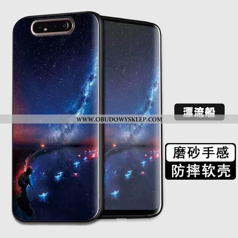 Etui Samsung Galaxy A80 Miękki Trendy Anti-fall, Futerał Samsung Galaxy A80 Silikonowe Granatowy