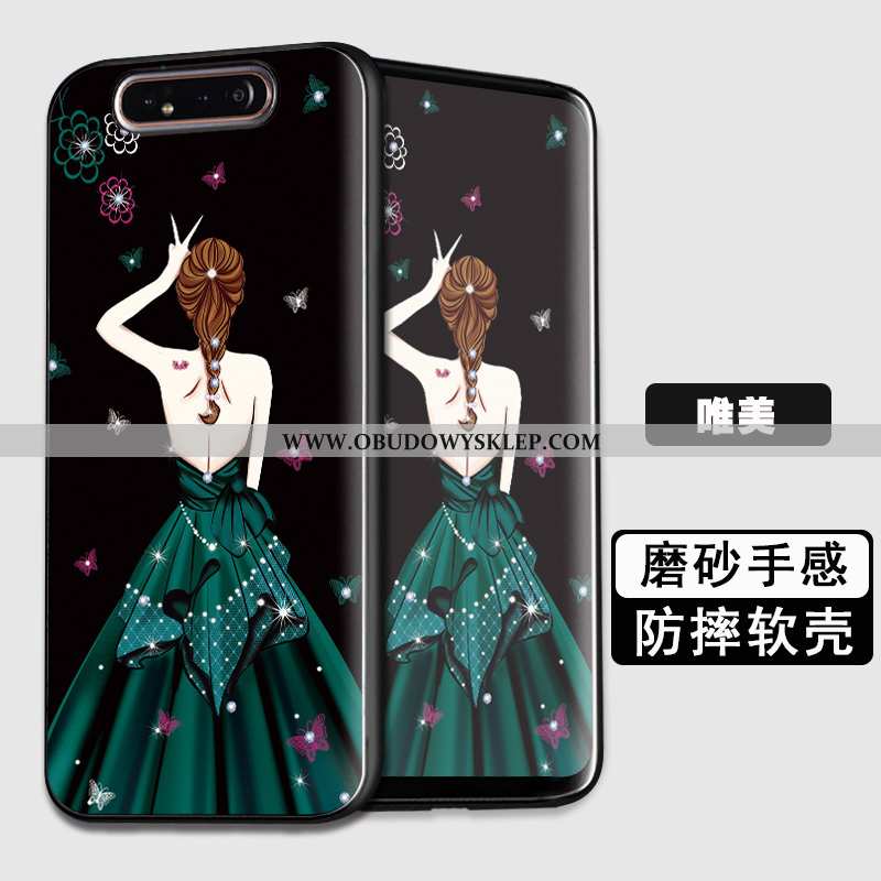 Etui Samsung Galaxy A80 Miękki Trendy Anti-fall, Futerał Samsung Galaxy A80 Silikonowe Granatowy