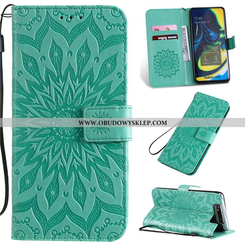 Etui Samsung Galaxy A80 Skórzane Klapa Anti-fall, Futerał Samsung Galaxy A80 Ochraniacz All Inclusiv