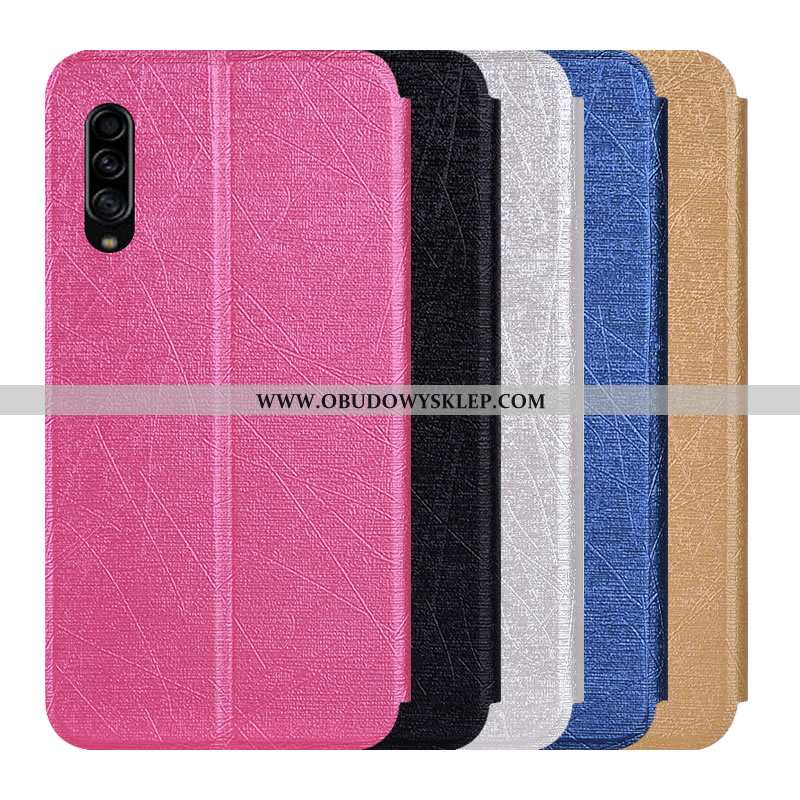 Etui Samsung Galaxy A90 5g Skórzane Obudowa Gwiazda, Futerał Samsung Galaxy A90 5g Miękki Rozowa