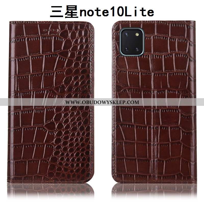 Etui Samsung Galaxy Note 10 Lite Skórzane Czerwony Etui, Futerał Samsung Galaxy Note 10 Lite Ochrani