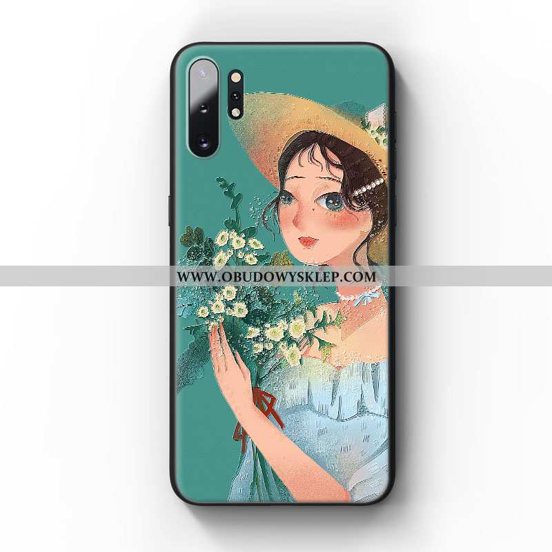 Etui Samsung Galaxy Note 10+ Trendy Zielony Nubuku, Futerał Samsung Galaxy Note 10+ Silikonowe Zielo