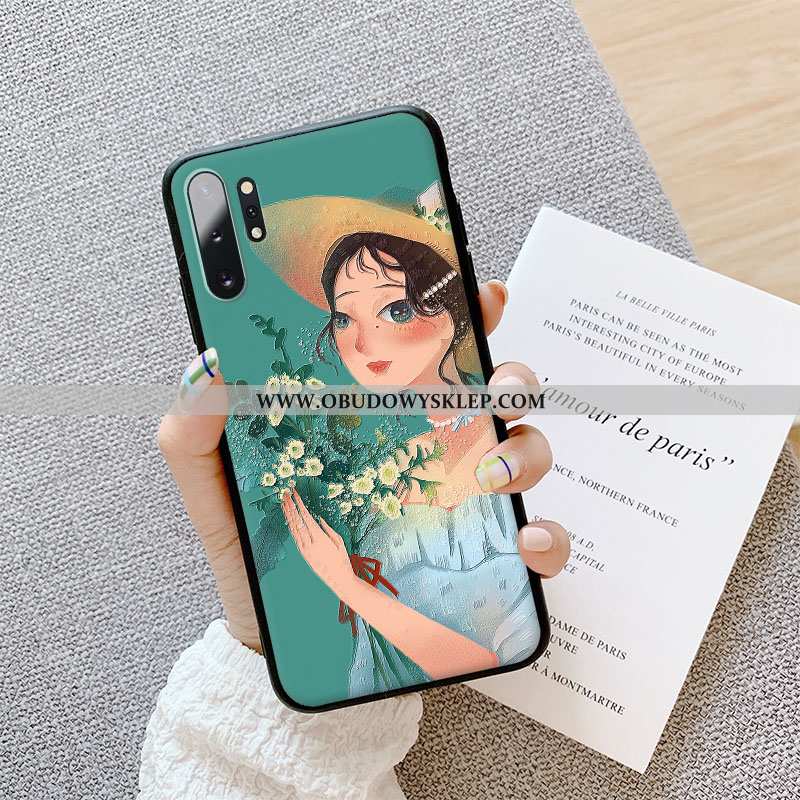 Etui Samsung Galaxy Note 10+ Trendy Zielony Nubuku, Futerał Samsung Galaxy Note 10+ Silikonowe Zielo