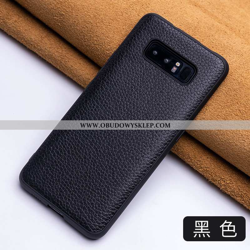 Etui Samsung Galaxy Note 8 Super Jakość Luksusowy, Futerał Samsung Galaxy Note 8 Cienkie Skóra Czerw