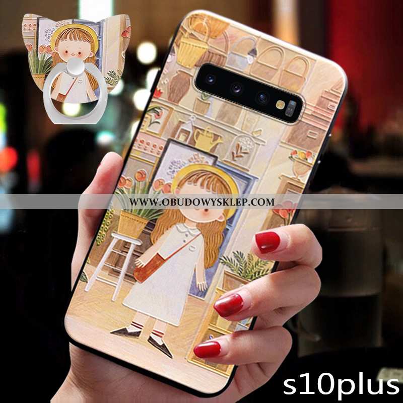 Etui Samsung Galaxy S10+ Ochraniacz Trendy Osobowość, Futerał Samsung Galaxy S10+ Nubuku Niebieska