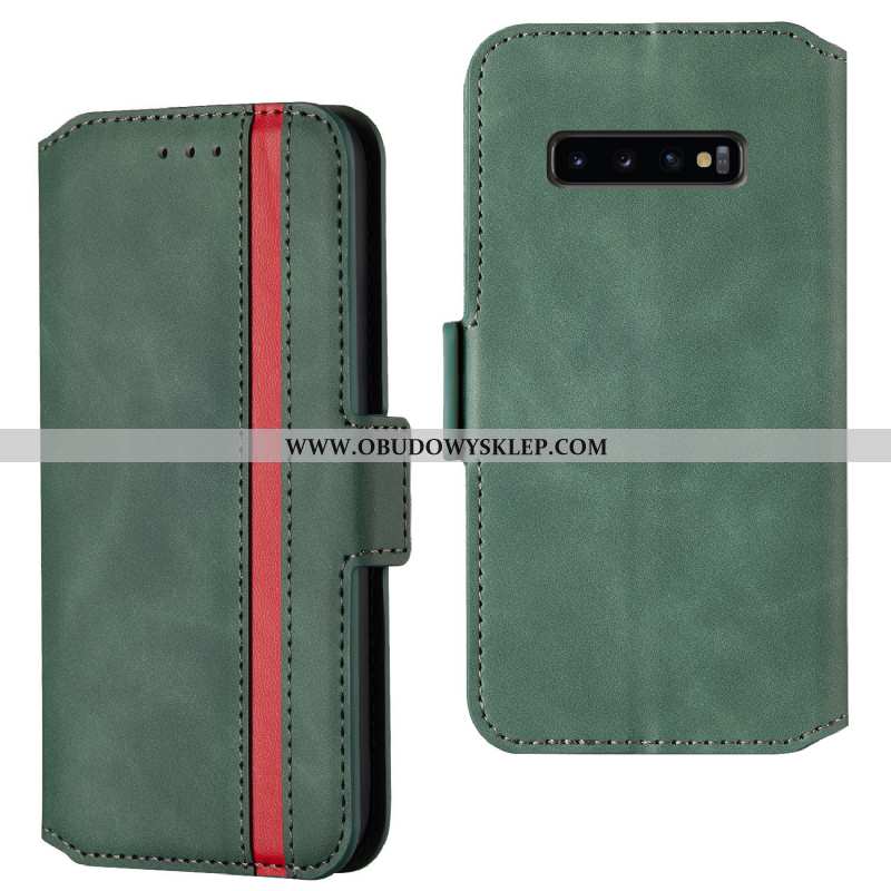 Etui Samsung Galaxy S10+ Osobowość Klapa Futerał, Futerał Samsung Galaxy S10+ Trendy Skórzane Czerwo