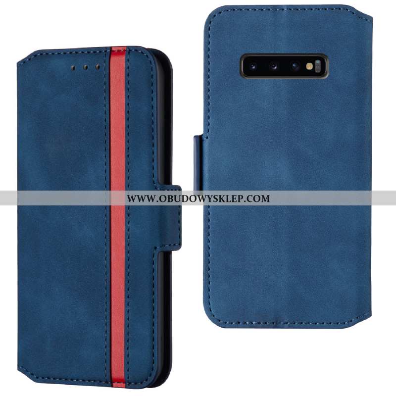 Etui Samsung Galaxy S10+ Osobowość Klapa Futerał, Futerał Samsung Galaxy S10+ Trendy Skórzane Czerwo