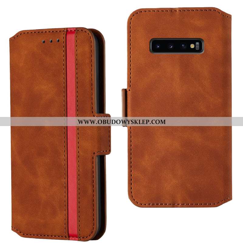 Etui Samsung Galaxy S10+ Osobowość Klapa Futerał, Futerał Samsung Galaxy S10+ Trendy Skórzane Czerwo