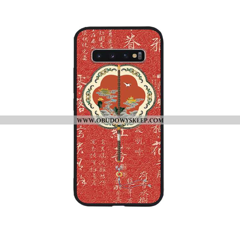 Etui Samsung Galaxy S10 Relief Miękki Anti-fall, Futerał Samsung Galaxy S10 Trendy Super Czerwona