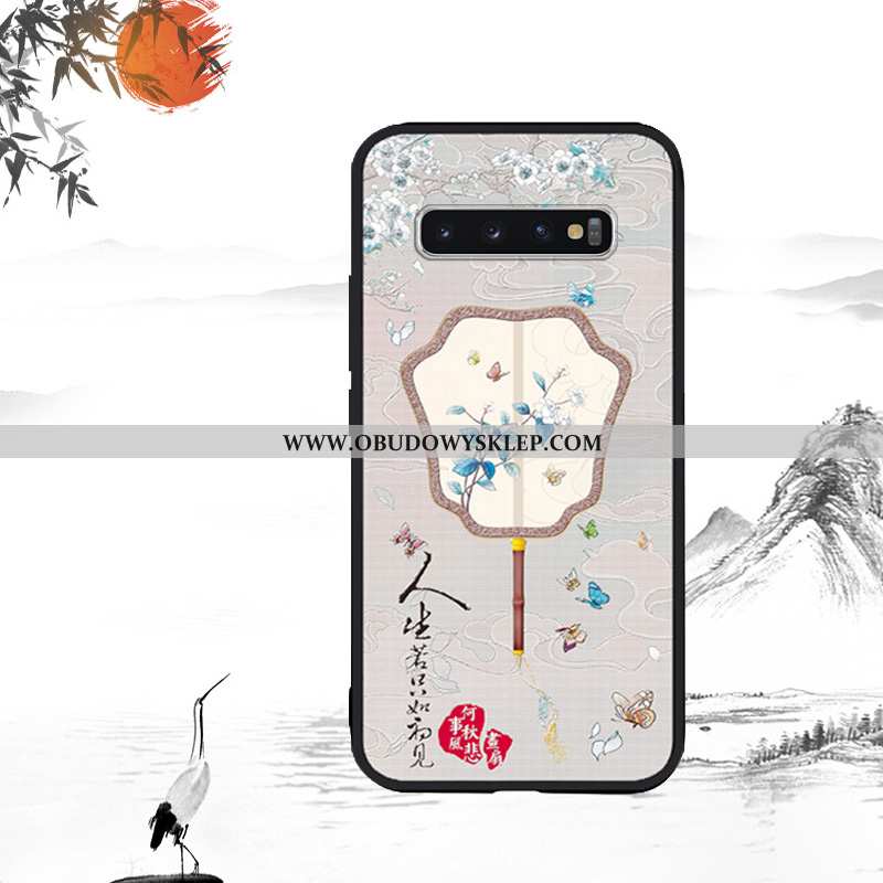 Etui Samsung Galaxy S10 Relief Miękki Anti-fall, Futerał Samsung Galaxy S10 Trendy Super Czerwona